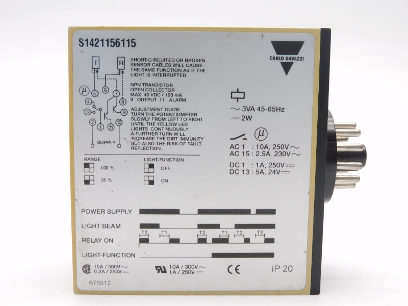 CARLO GAVAZZI S1421156115 115V 10A UNMP