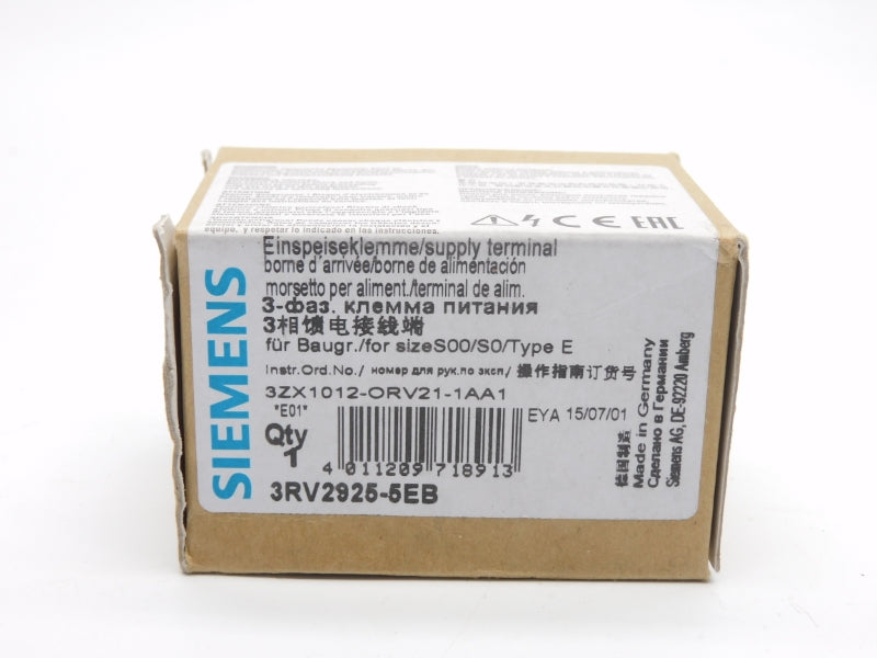 SIEMENS 3RV2925-5EB 690V 63A NSMP