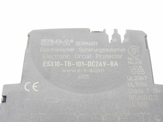 E-T-A ESX10-TB-101-DC24V-8A 24VDC 8A UNMP