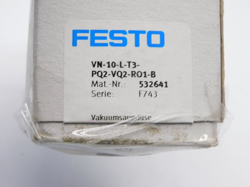 FESTO VN-10-L-T3-PQ2-VQ2-RO1-B 532641 SER. F743 24VDC NSMP