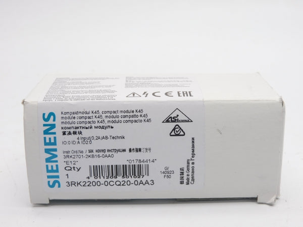 SIEMENS 3RK2200-0CQ20-0AA3 0,2A NSMP