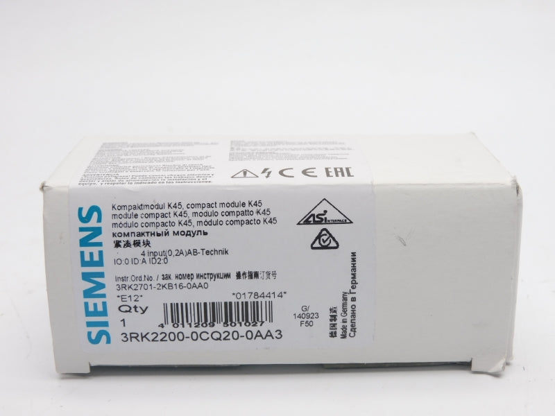 SIEMENS 3RK2200-0CQ20-0AA3 0,2A NSMP