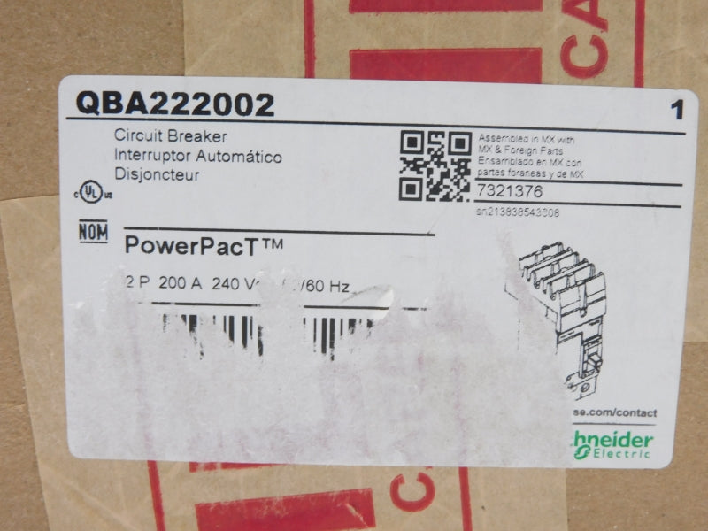 SQUARE D QBA222002 240V 200A NSFS