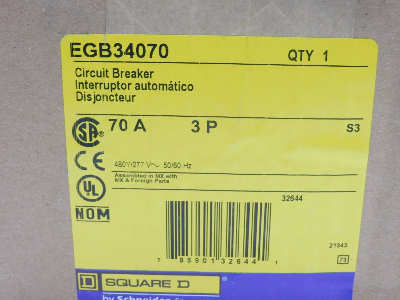 SQUARE D EGB34070 277V 70A NSFS