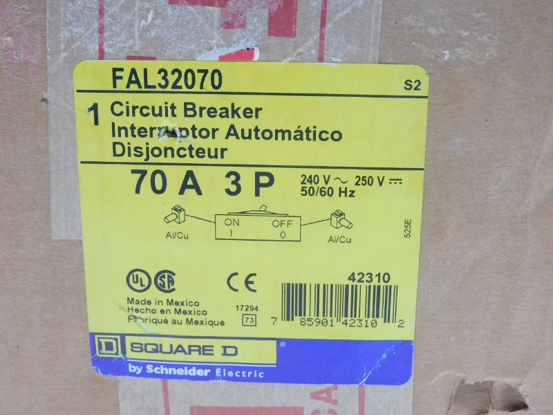 SQUARE D FAL32070 240/250V 70A NSFS