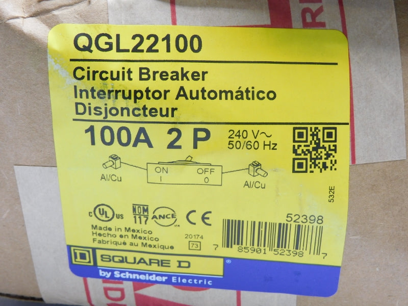 SQUARE D QGL22100 240V 100A NSFS