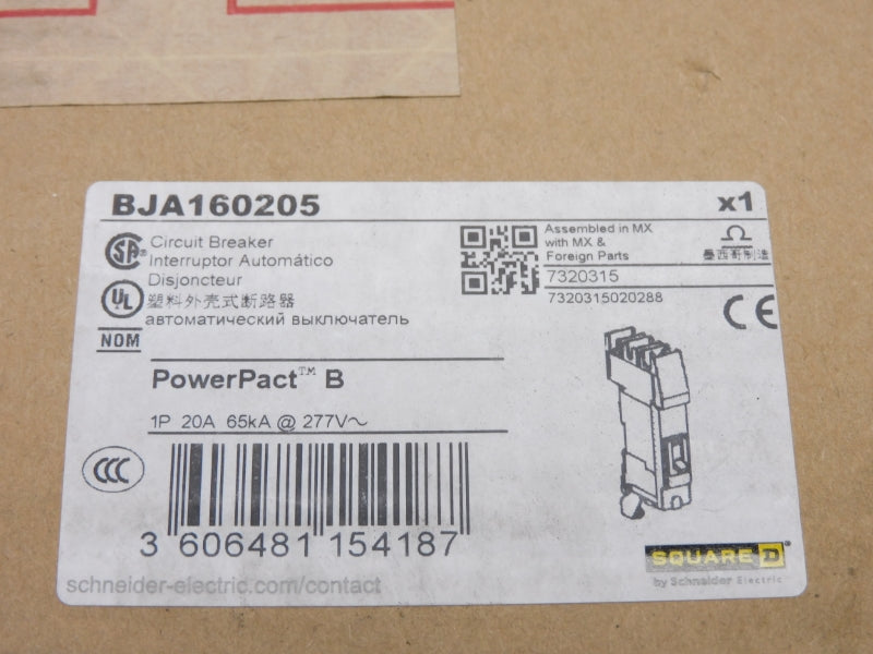 SQUARE D BJA160205 277V 20A NSFS