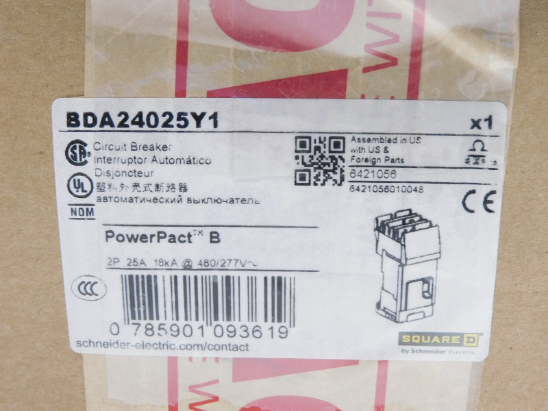 SQUARE D BDA24025Y1 277V 25A NSMP