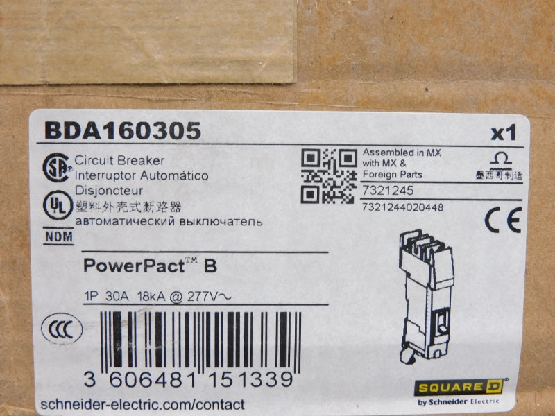 SQUARE D BDA160305 277V 30A NSMP