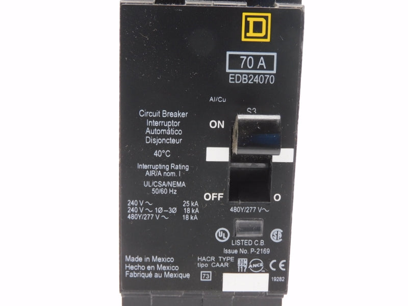 SQUARE D EDB24070 277V 70A NSMP