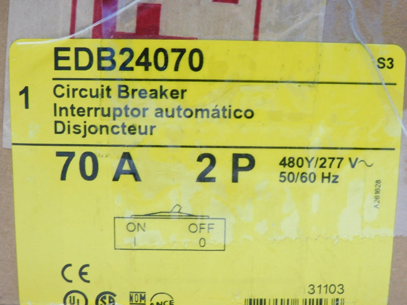 SQUARE D EDB24070 277V 70A NSMP