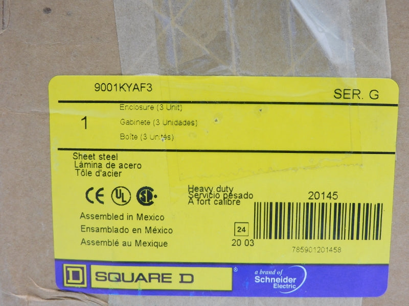 SQUARE D 9001KYAF3 SER. G NSMP
