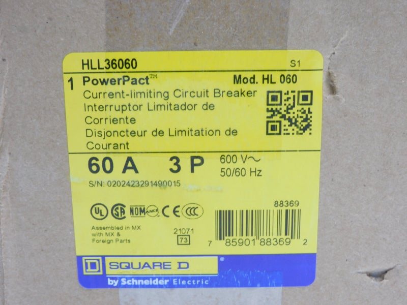 SQUARE D HLL36060 600V 60A NSMP