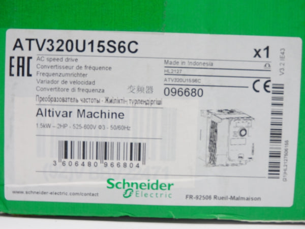 SCHNEIDER ELECTRIC ATV320U15S6C 525-600V 2.6A NSMP