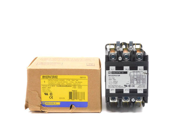 SQUARE D 8910DPA73RV02 SER. B 110/120V 75A NSMP
