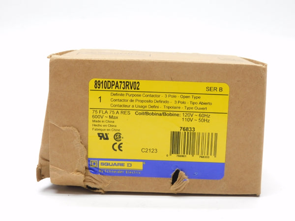 SQUARE D 8910DPA73RV02 SER. B 110/120V 75A NSMP