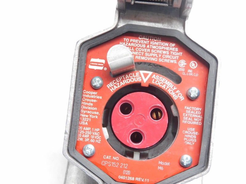 CROUSE HINDS CPS152212 125-250VAC 20A (AS PICTURED) NSNP