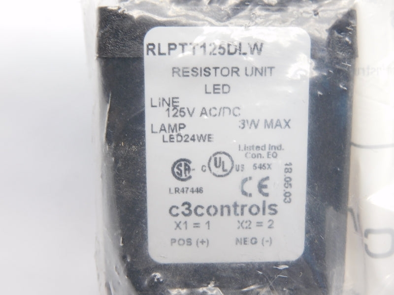 C3 CONTROLS RLPTT125DLW-1PBCWE SER. D 125VAC/DC NSMP