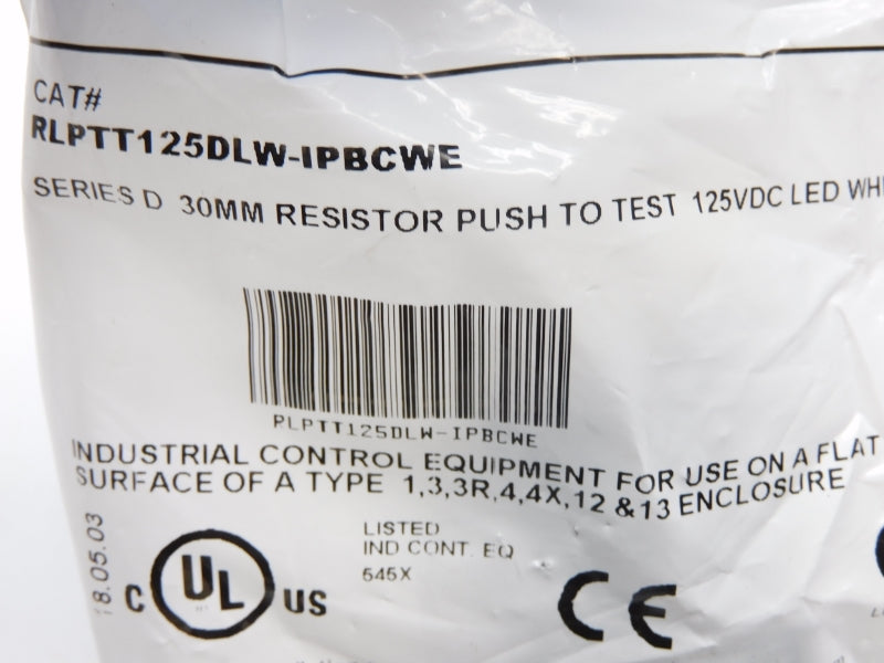 C3 CONTROLS RLPTT125DLW-1PBCWE SER. D 125VAC/DC NSMP