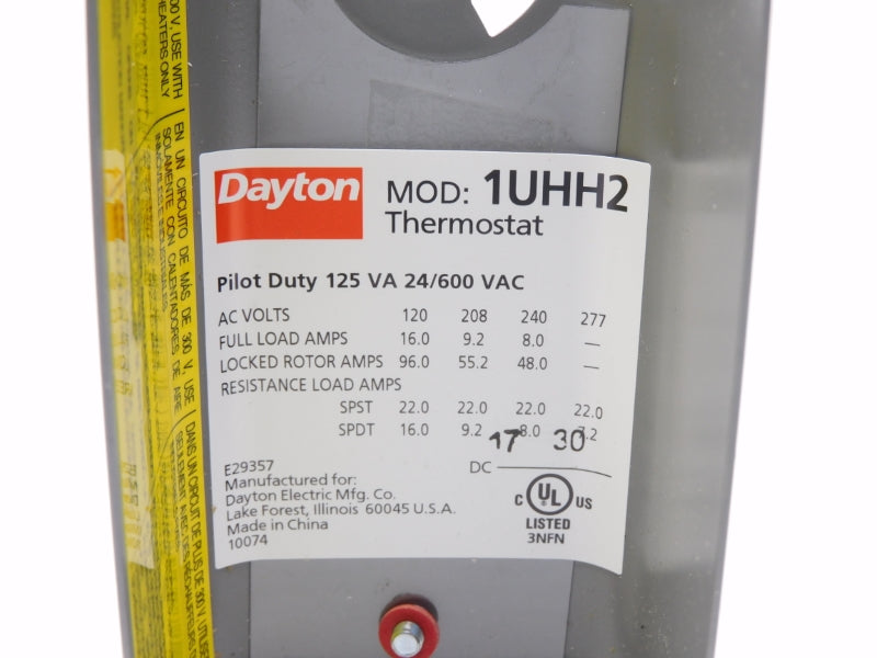 DAYTON 1UHH2 24/600VAC 16.0A 110'F NSMP