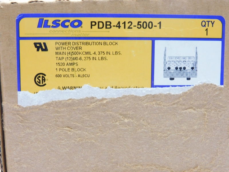 ILSCO PDB-412-500-1 600V 1520A NSFS