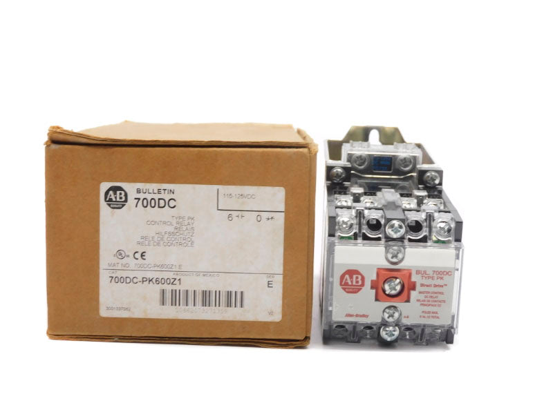 ALLEN BRADLEY 700DC-PK600Z1 SER. E 115-125VDC 10A (BR/WH) NSMP