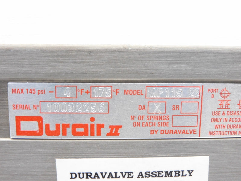 DURAIR AP11522DA 145PSI 3" UNMP