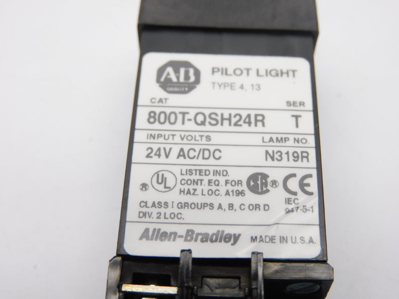 ALLEN BRADLEY 800T-QSH24R SER. T 24V (WH) NSMP