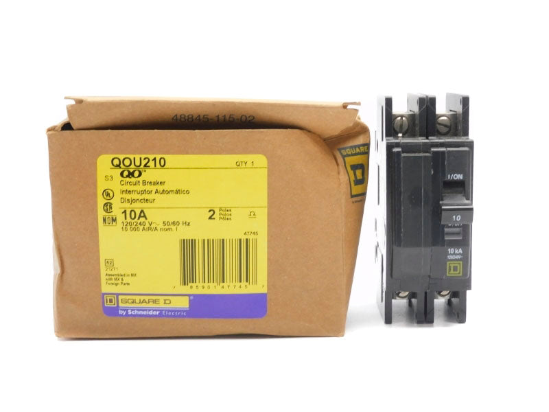 Square D Circuit Breaker,100A,Plug In,120/240V,2P HOM2100, 1 Square D Circuit Breaker,100A,Plug In,120/240V,2P HOM2100, 1
