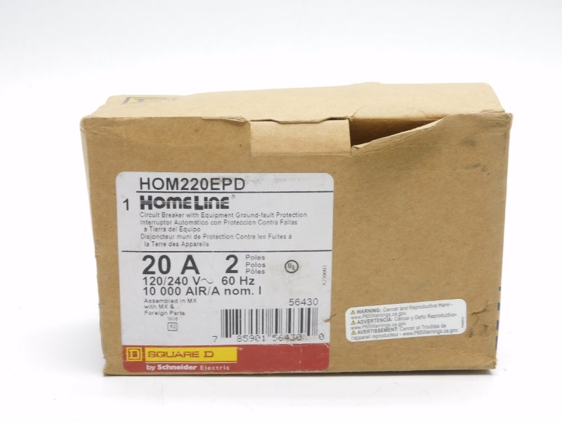 SQUARE D HOM220EPD 120/240V 20A (AS PICTURED) NSMP