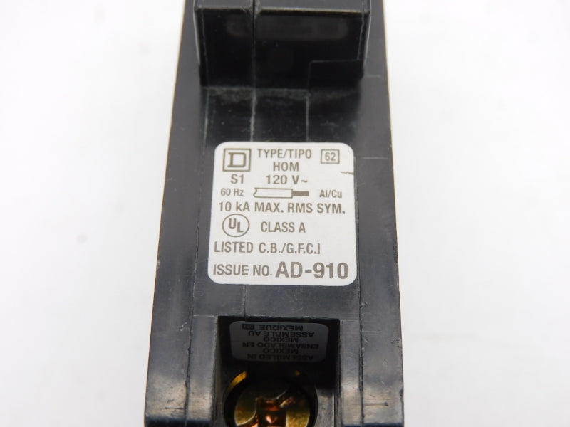 SQUARE D HOM115GFI 120V 15A NSMP