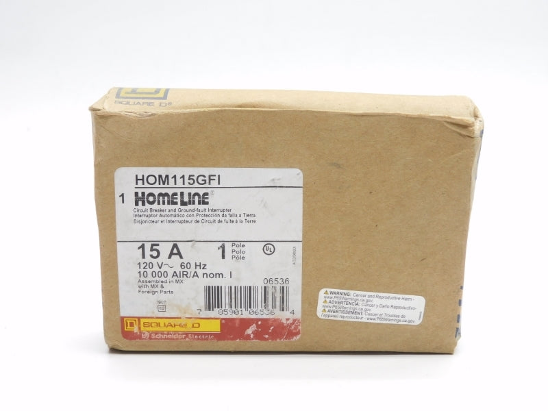 SQUARE D HOM115GFI 120V 15A NSMP