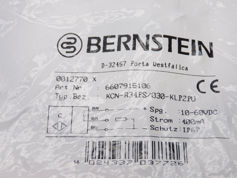 BERNSTEIN KCN-R34PS/030-KLP2PU 6607915106 10-60VDC NSMP