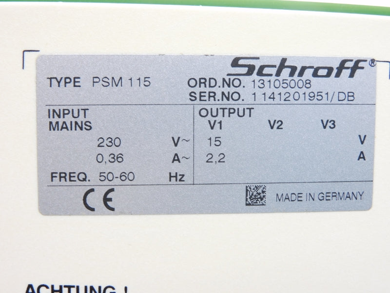 SCHROFF PSM115 230V 0,36A UNMP