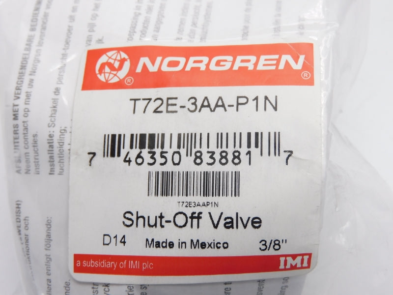 NORGREN T72E-3AA-P1N 3/8" NSMP