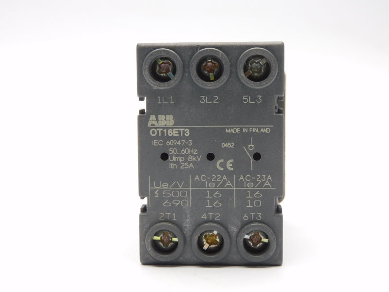 ABB OT16ET3 690V 25A UNMP