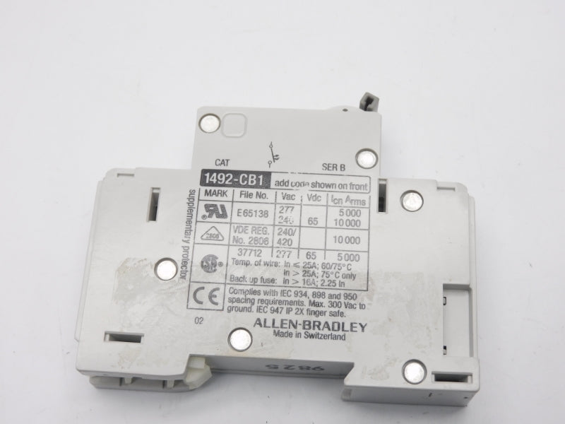 ALLEN BRADLEY 1492-CB1-G050 SER. B 277V 5A NSNP