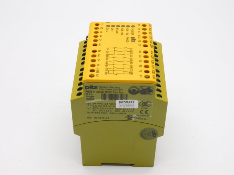 PILZ PNOZ1124VAC24VDC7N/O1N/C 774080 24VAC/VDC 8,0A NSNP