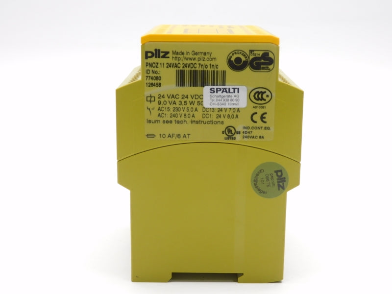 PILZ PNOZ1124VAC24VDC7N/O1N/C 774080 24VAC/VDC 8,0A NSNP