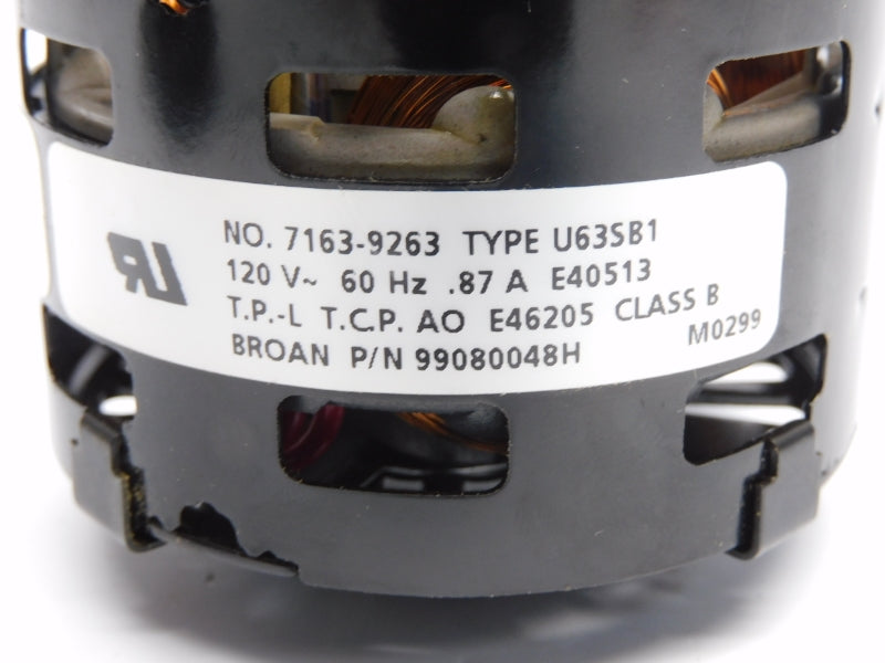 BROAN 99080048H U63SB1 120V .87A NSNP
