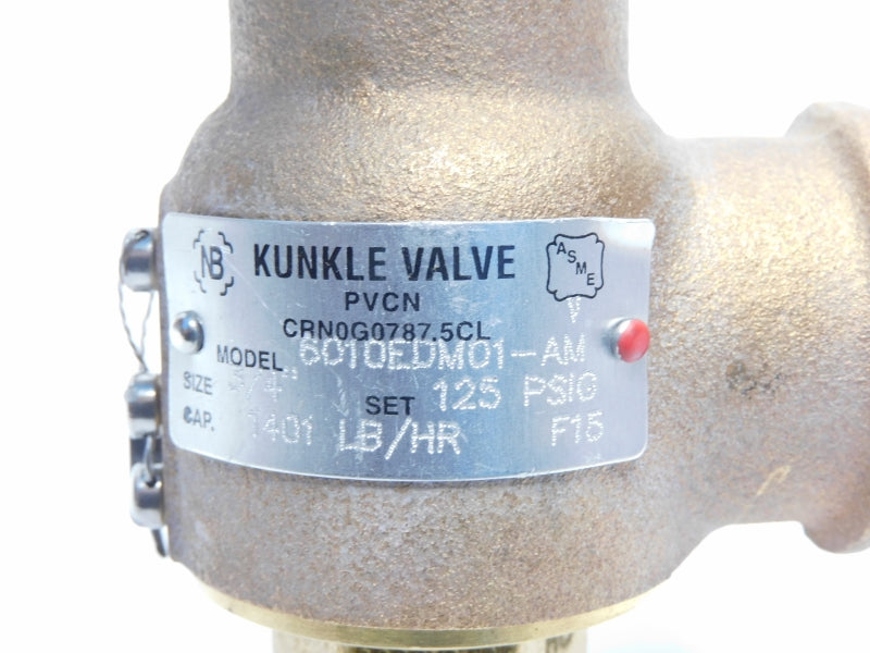 KUNKLE 6010EDM01-AM 125PSI 3/4" NSMP
