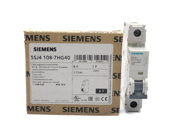 SIEMENS 5SJ4108-7HG40 240V 8A NSMP