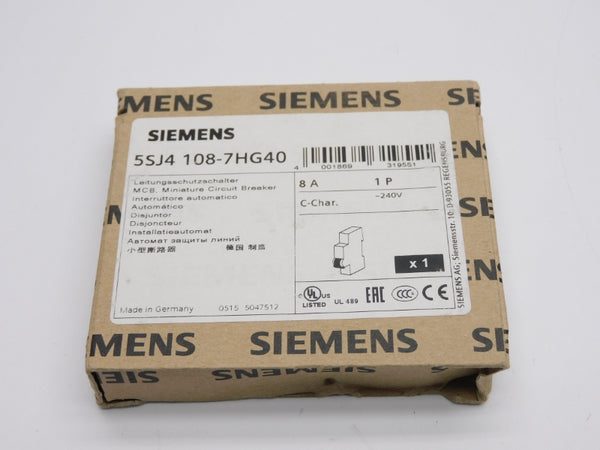 SIEMENS 5SJ4108-7HG40 240V 8A NSMP