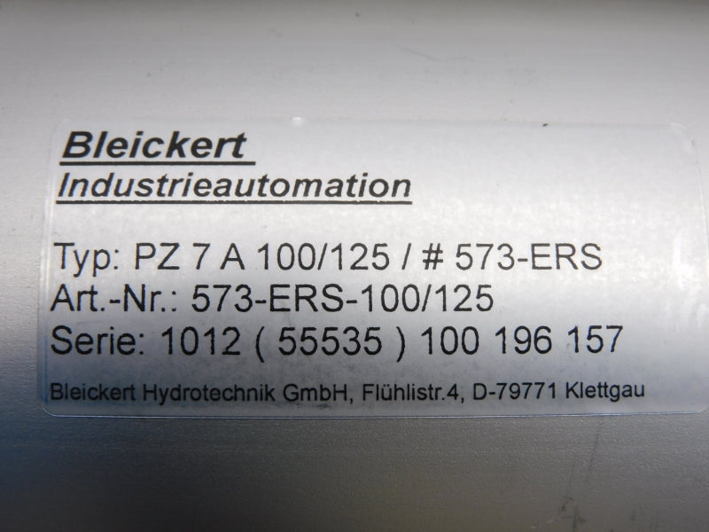 BLEICKERT PZ7A100/125/#573-ERS 573-ERS-100/125 SER. 1012 NSNP