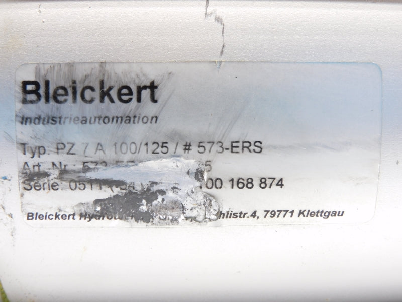 BLEICKERT PZ7A100/125/#573-ERS SER. 0511 UNMP