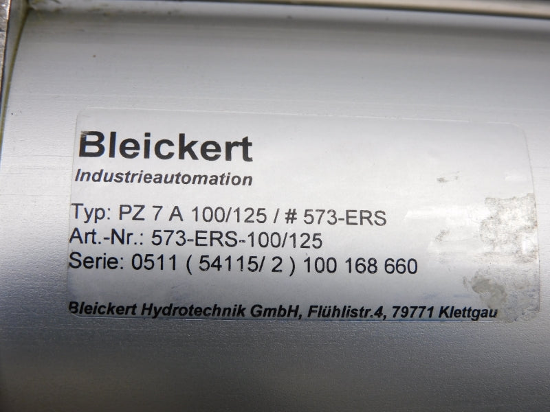 BLEICKERT PZ7A100/125/#573-ERS 573-ERS-100/125 SER. 0511 UNMP
