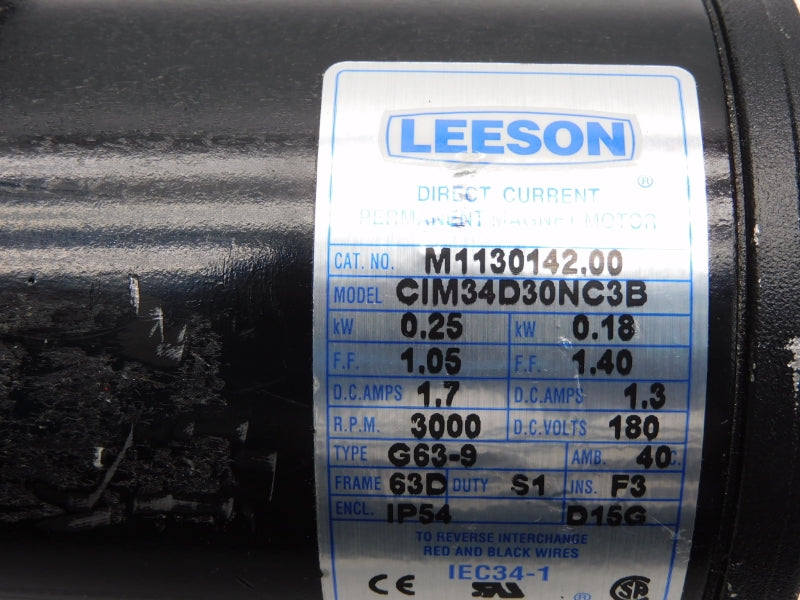 LEESON CIM34D30NC3B M1130142.00 180VDC 1.7A NSNP
