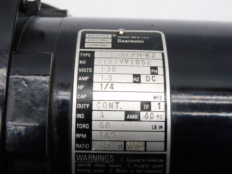 BODINE 42D5BEPM-E2 4181VV1052 130V 1.8A UNMP