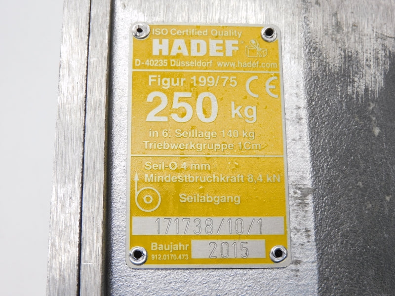 HADEF 199/75 250KG (AS PICTURED) NSNP