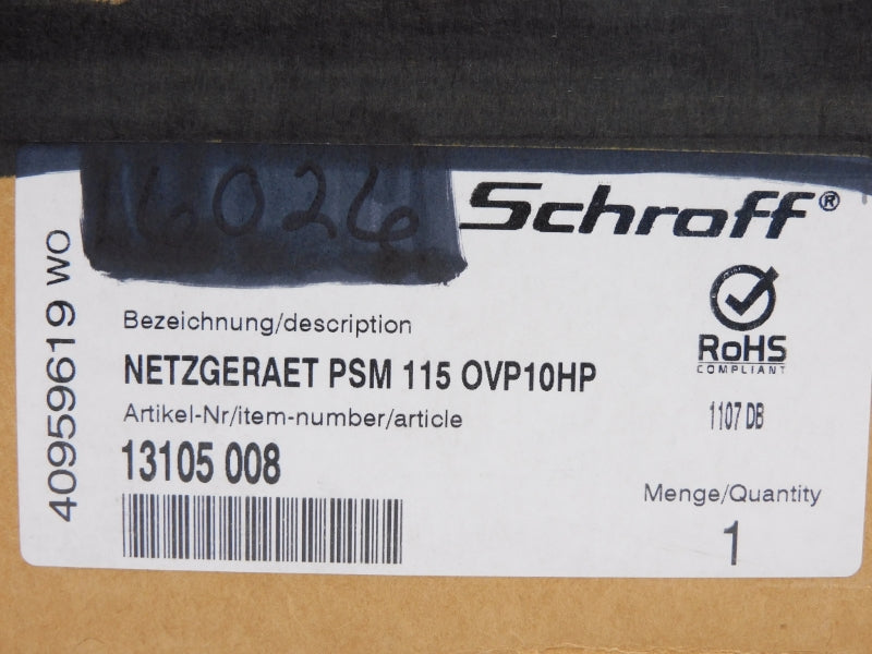 SCHROFF PSM115 230V 0,36A NSMP